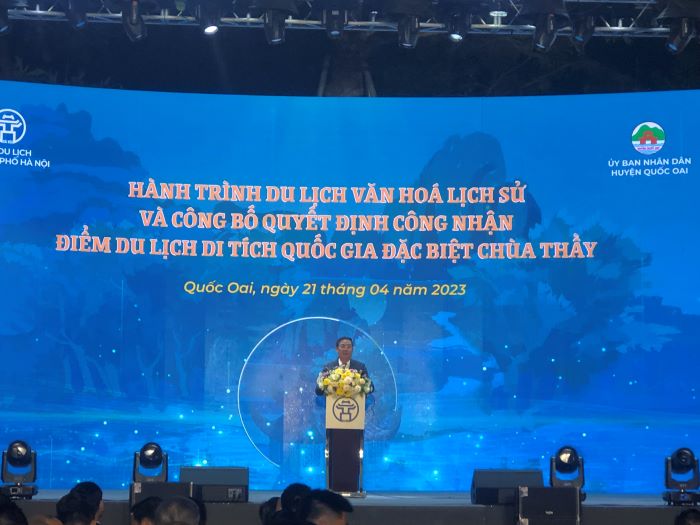 Phó Chủ tịch Thường trực UBND TP Hà Nội Lê Hồng Sơn phát biểu